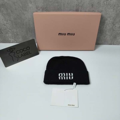 미우미우 울 비니 블랙