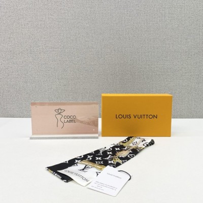 루이비통 모노그램 컨피덴셜 블랙 방도 스카프 M78656