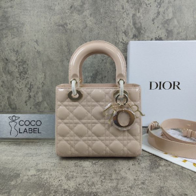 디올 레이디 MY ABCDIOR 스몰 백 베이지 핑크