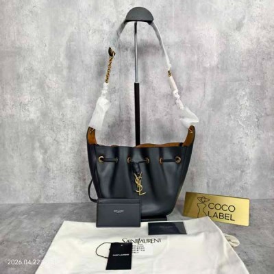 생로랑 카산드라 금장 체인 버킷 숄더 840888