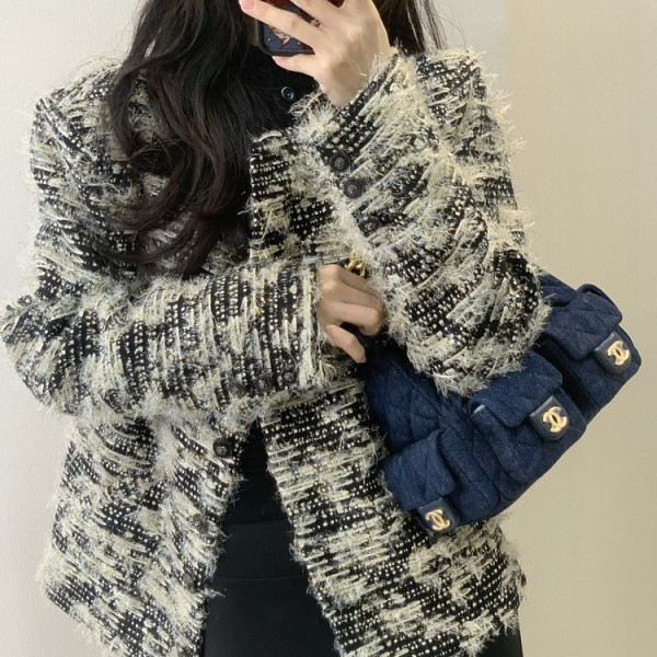 샤넬 25C 크루즈 맥시 호보백 데님 골드 미니